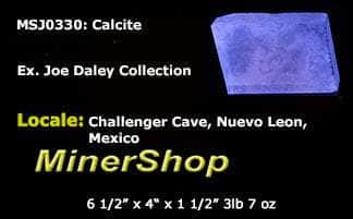 Pink Calcite Rhomb from Challenger Cave, Mexico