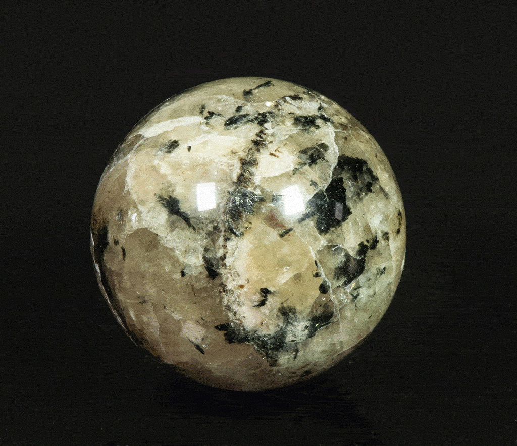 Fluorescent Sodalite Sphere, Very Tenebrescent