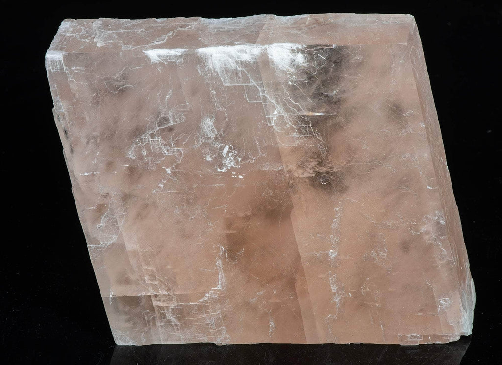 transparent pink calcite from Challenger Cave, Mexico.