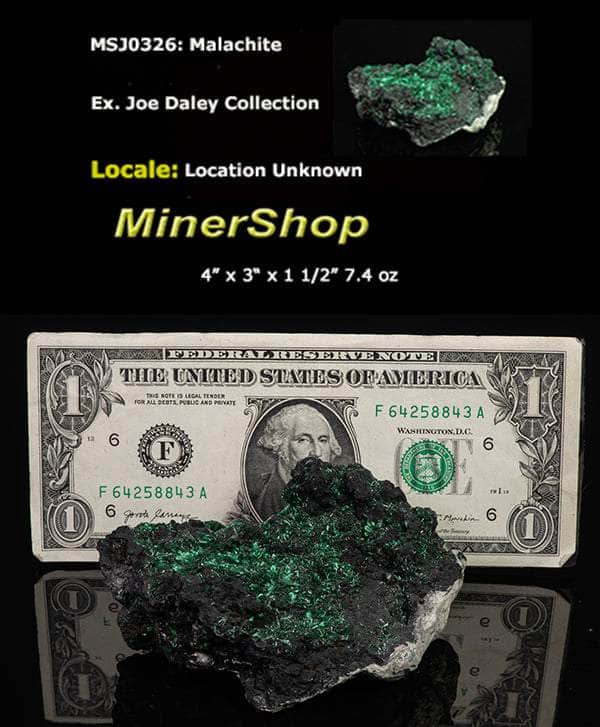 Fine green malachite crystal sprays.