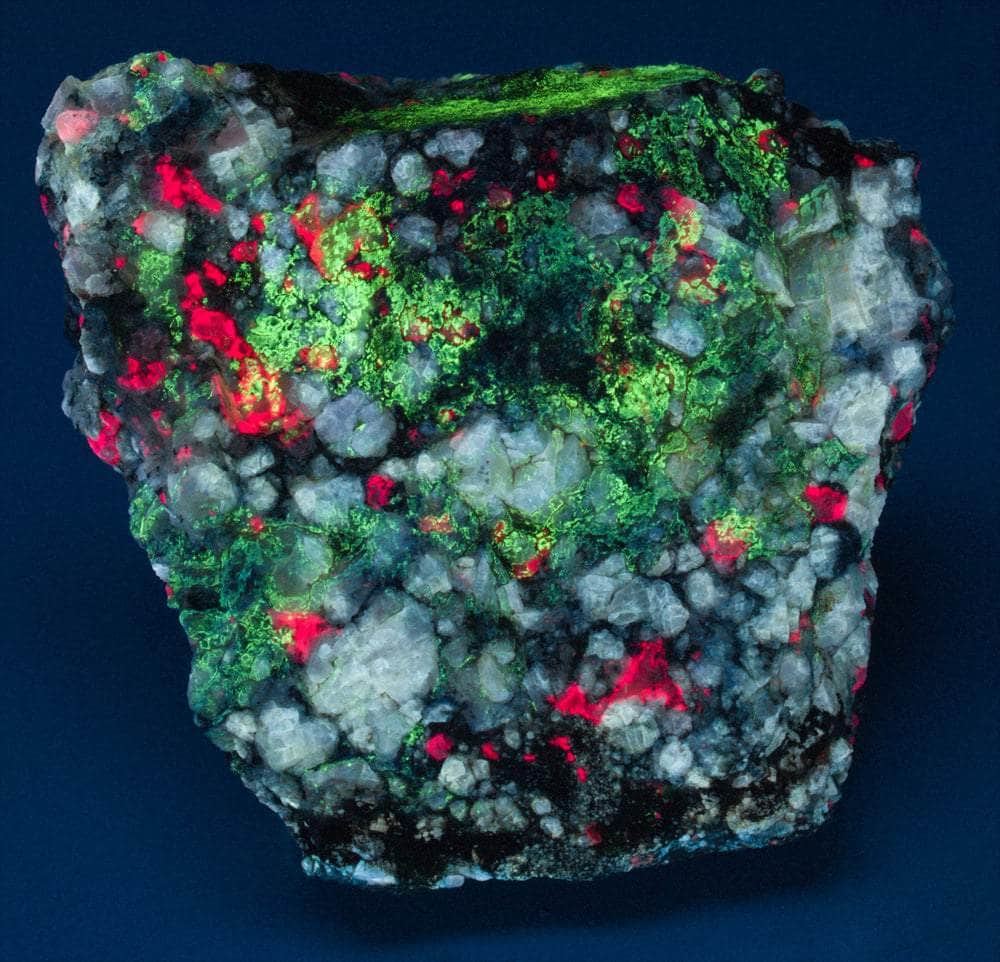 Fantasy Rock from Greenland containing Tugtupite, Sodalite, and more