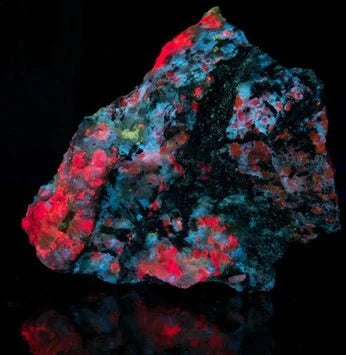 Fantasy Rock From Greenland containing Tugtupite, Sodalite and more