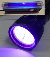 A fluorescent mineral flashlight
