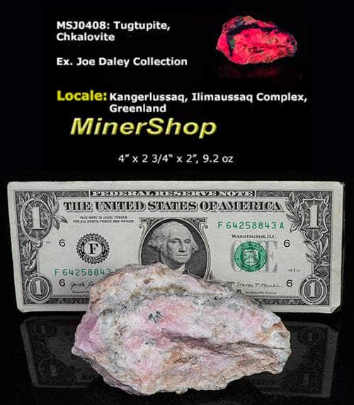 very tenebrescent piece of tugtupite from greenland