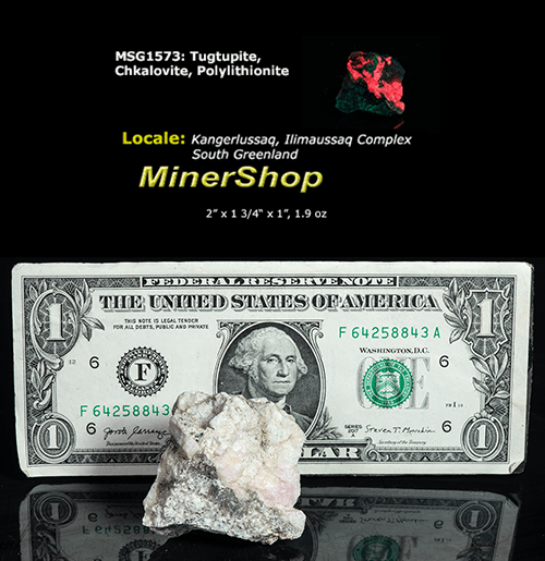 Tugtupite, Chkalovite, Minor Polylithionite from Greenland