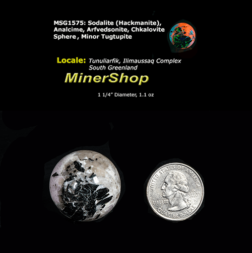 tenebrescent and fluorescent sodalite sphere