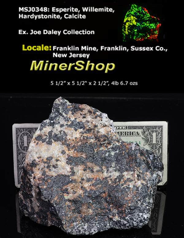 Esperite, Hardysonite, Calcite, Willemite