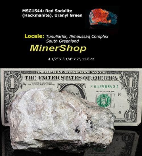 A deeply tenebrescent hackmanite red sodalite specimen from Greenland