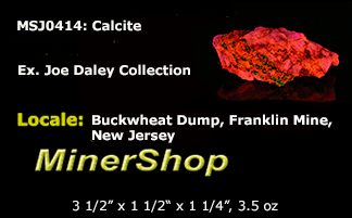 Calcite, Willemite, Franklinite from Franklin Mine, NJ 