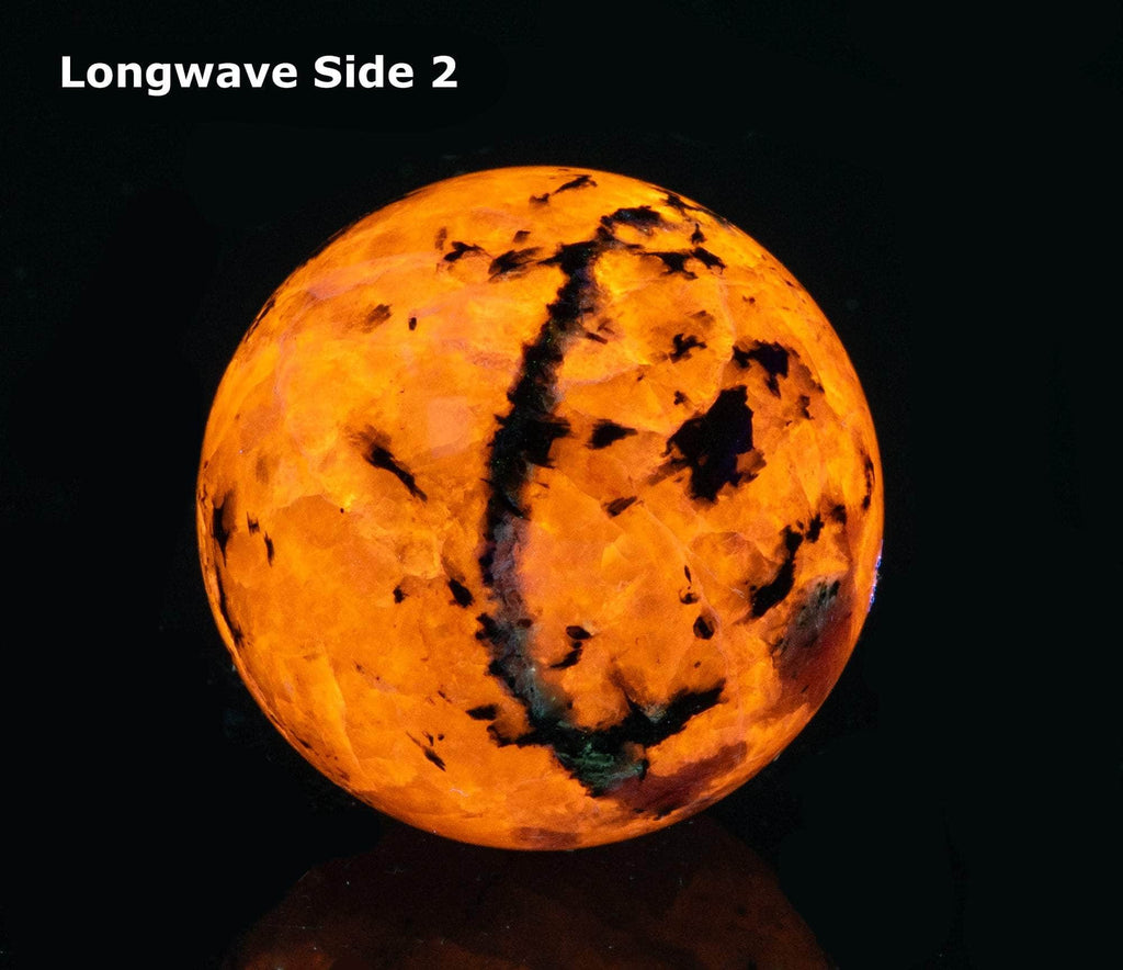 Fluorescent Sodalite Sphere, Very Tenebrescent