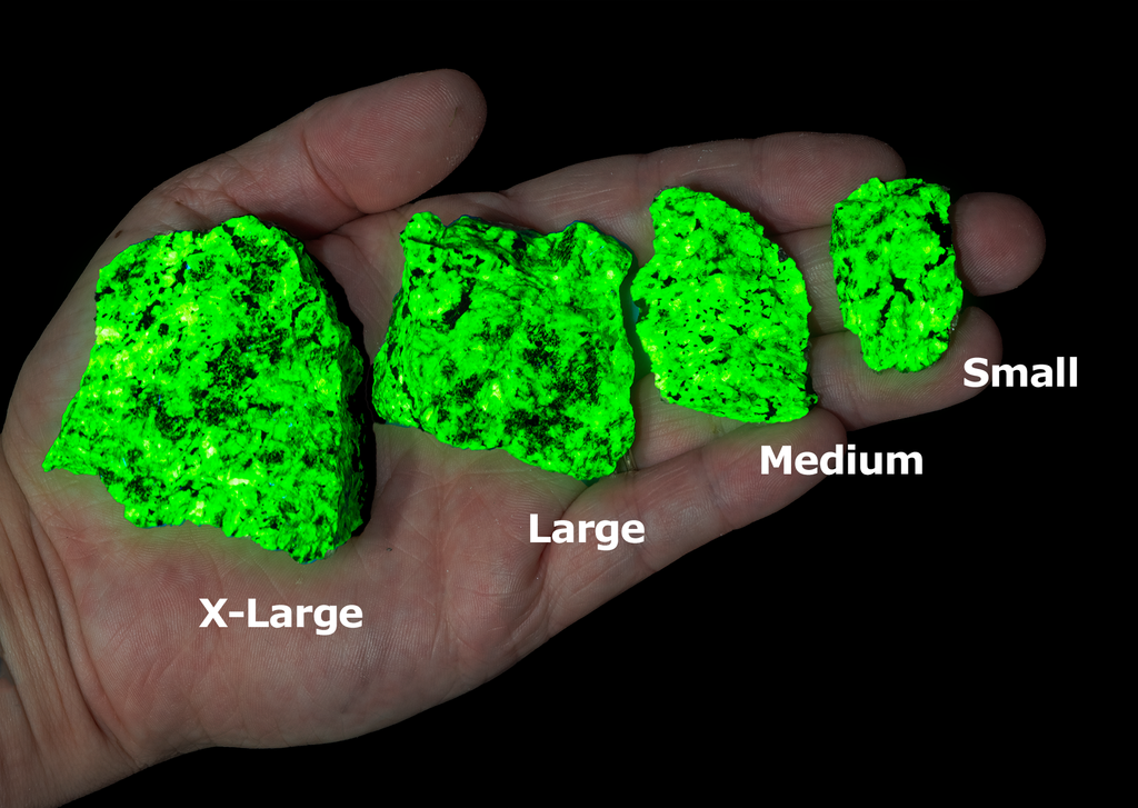 uv reactive crystal willemite from franklin mine, new jersey