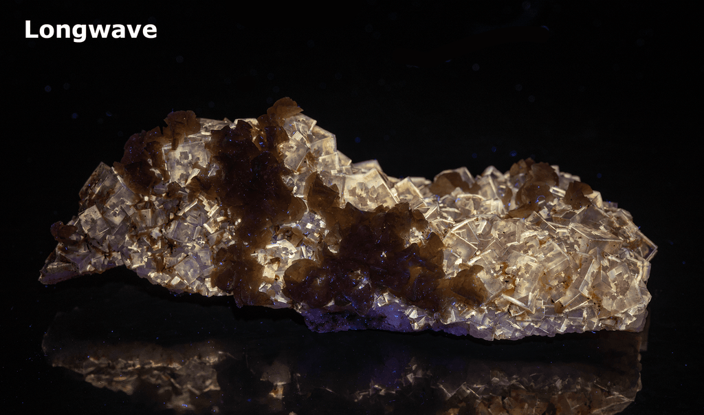 fluorescent yellow fluorite crystals from spain