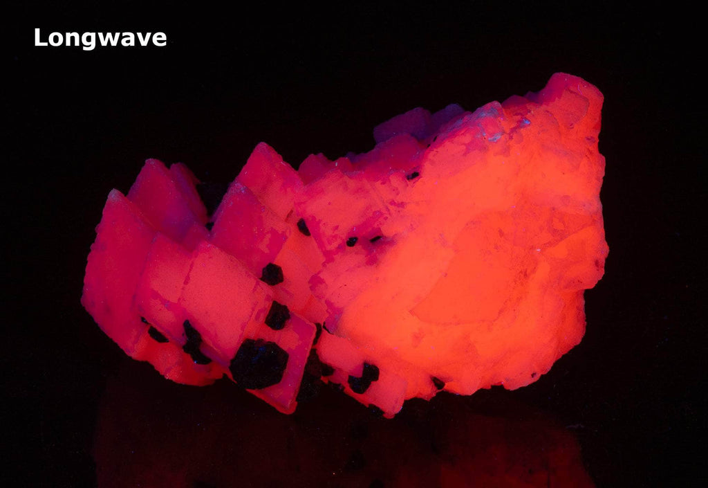 Fluorescent Manganocalcite, Pyrite, Tetrahedrite From Peru