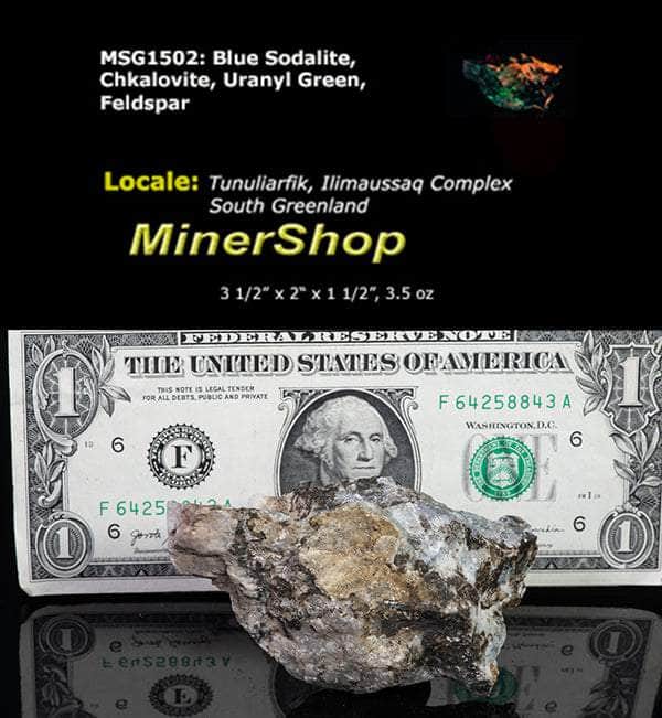 Fluorescent Blue Sodalite (Hackmanite) from Greenland