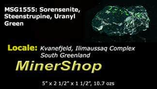 fluorescent sorensenite crystals from greenland