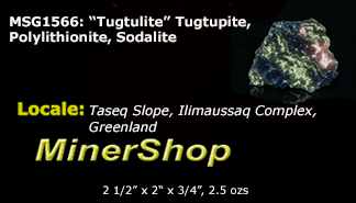 Homogenous blend of tugtupite and sodalite from Greenland. Tugtulite by any other color is still tugtupite.