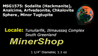 tenebrescent and fluorescent sodalite sphere