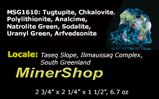 A mineral specimen that features rich polylithionite and chkalovite.