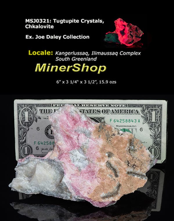 An incredible, unusual gemmy and extremely tenebrescent tugtupite specimen from Kangerlussaq.