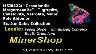 tugtupite mixed with what we believe is a special variety of chkalovite