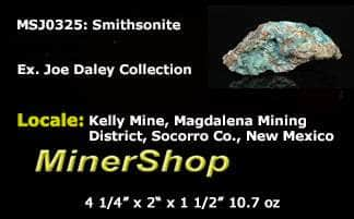 Blue Smithsonite - Kelly Mine, New Mexico