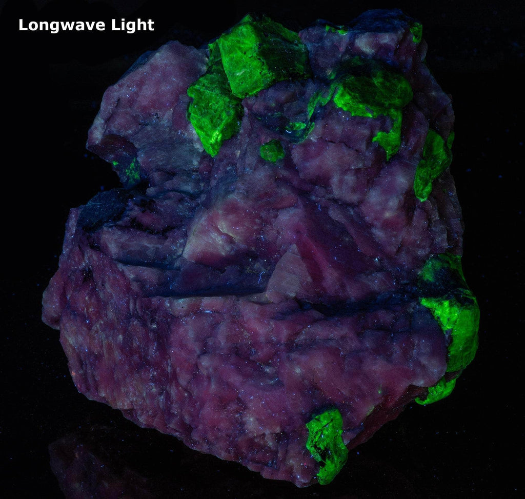 Willemite Crystals, Calcite - Sterling Hill Mine, New Jersey, USA