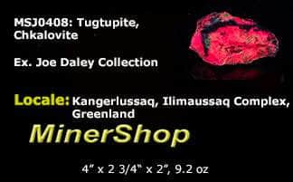 very tenebrescent piece of tugtupite from greenland