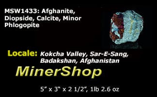 A mineral specimen of afghanite crystals from aghanistan