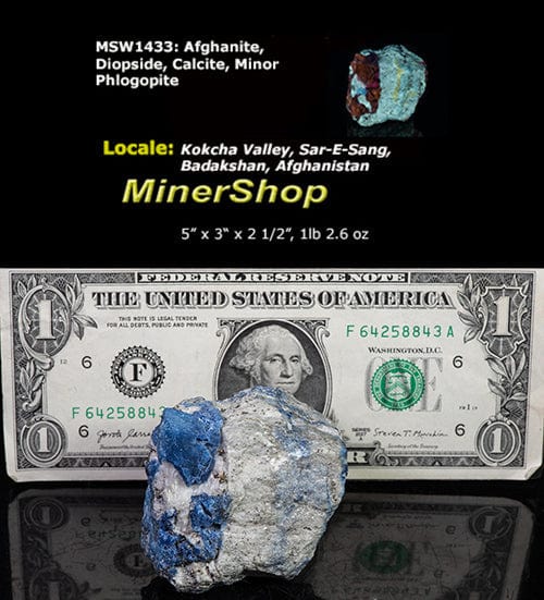 A mineral specimen of afghanite crystals from aghanistan
