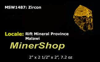 A large fluorescent zircon crystal