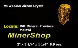 large zircon crystal from malawi