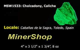 Beautifully bright green uv reactive piece of chalcedony