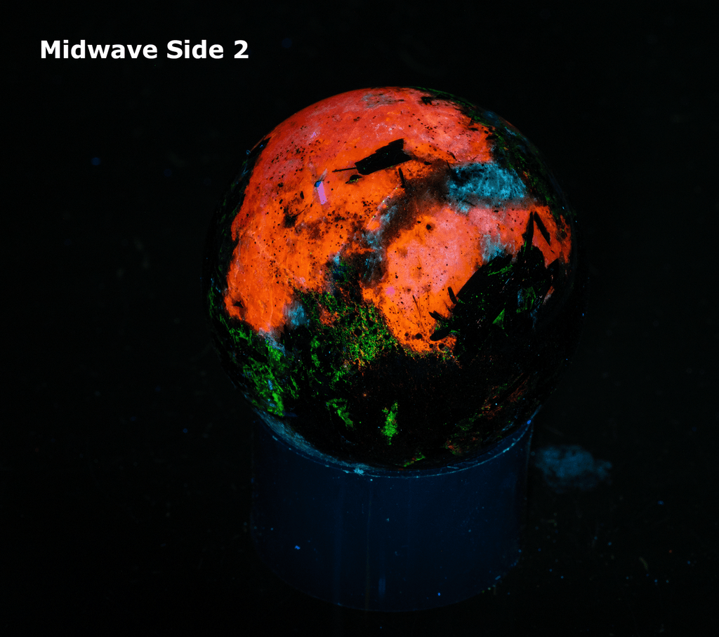 Fluorescent Sodalite Hackmanite Sphere from Greenland with Tenebrescence