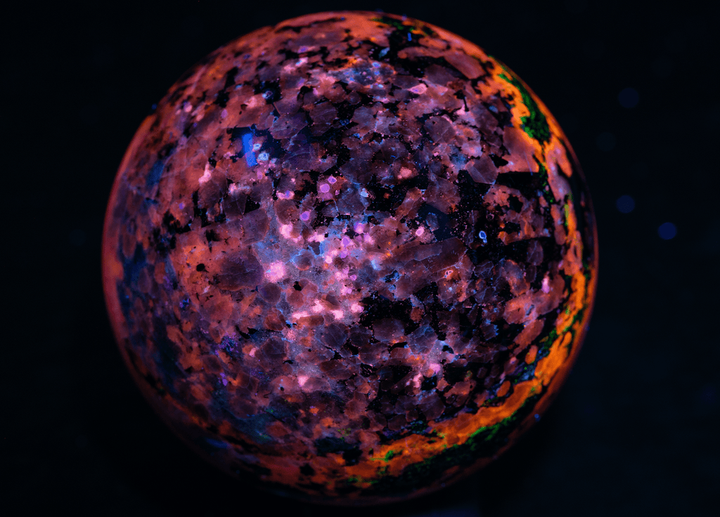 Very Rare Sodalite (Hackmanite), Leucophanite Sphere from Greenland