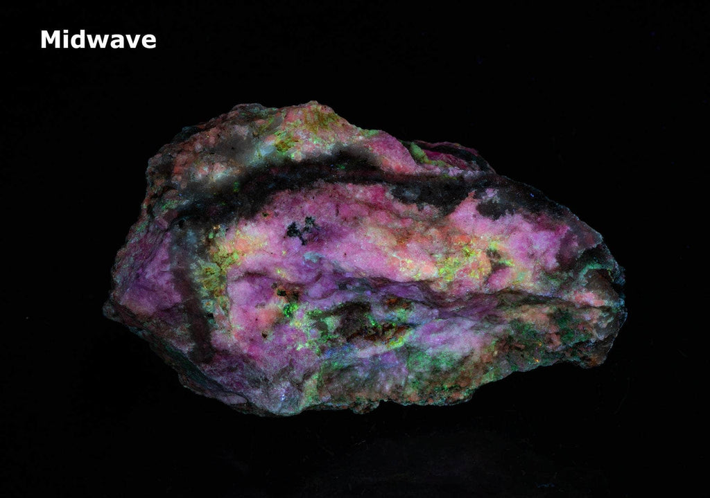very tenebrescent piece of tugtupite from greenland