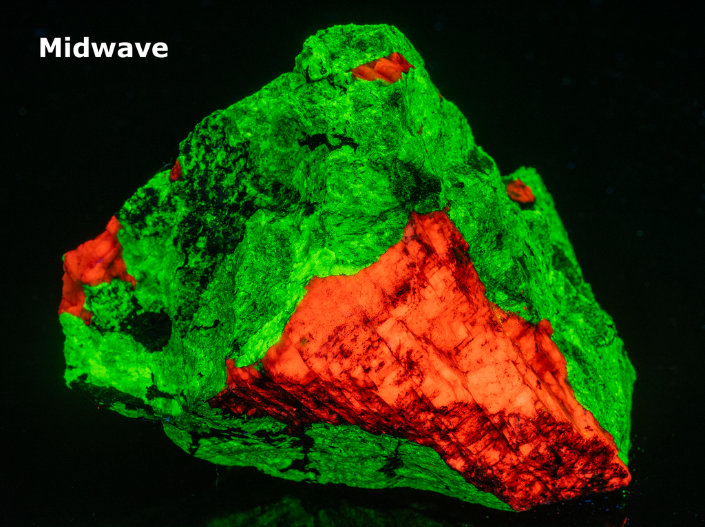 Fluorescent Willemite, Calcite from Franklin, New Jersey