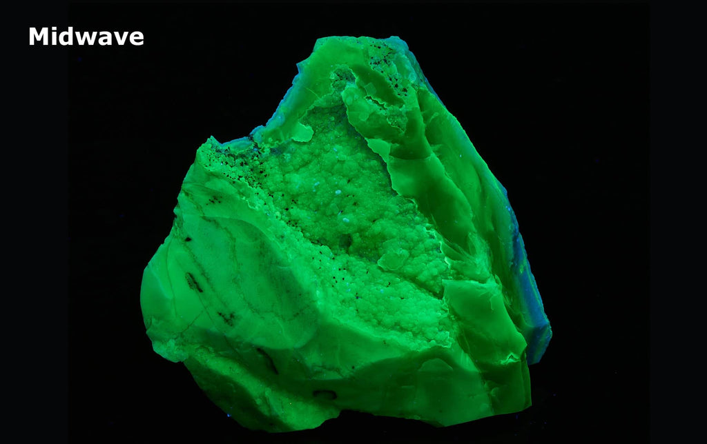 Beautifully bright green uv reactive piece of chalcedony