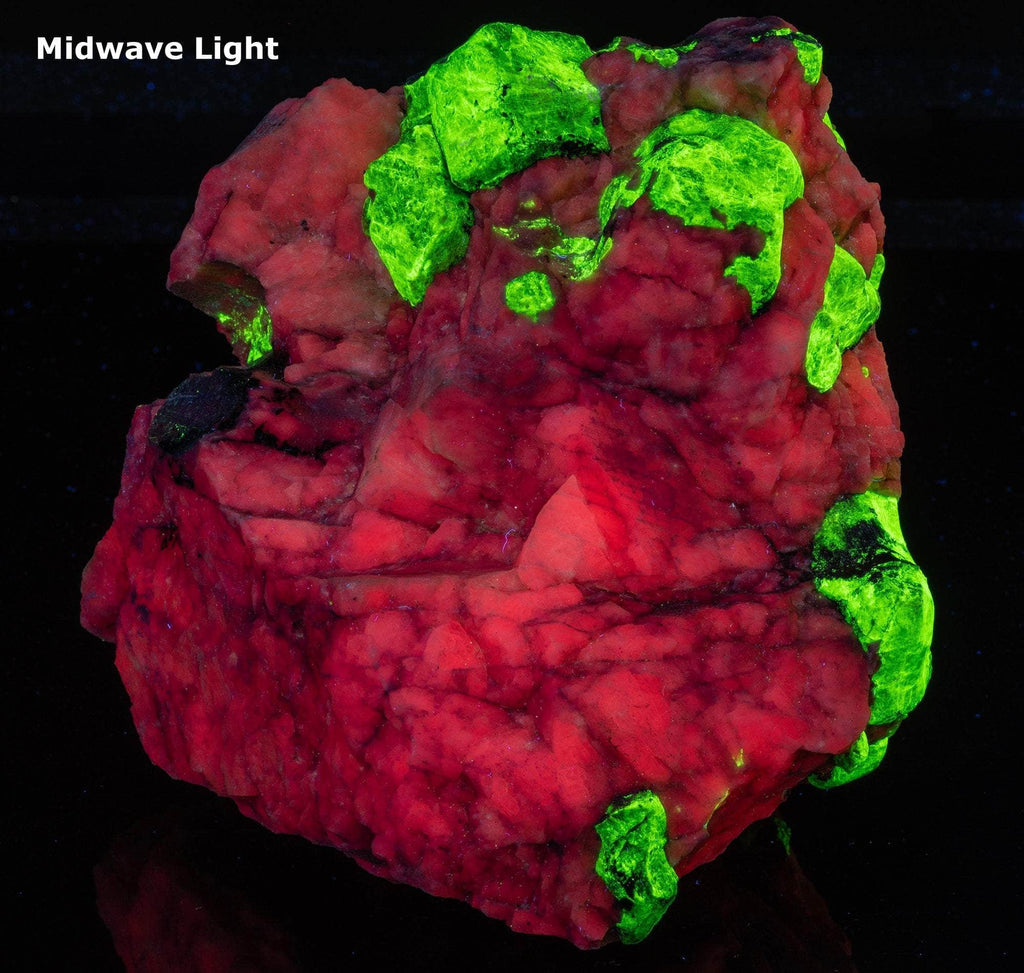 Willemite Crystals, Calcite - Sterling Hill Mine, New Jersey, USA