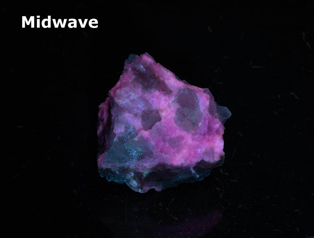 A classic piece of bright red fluorescent tugtupite 