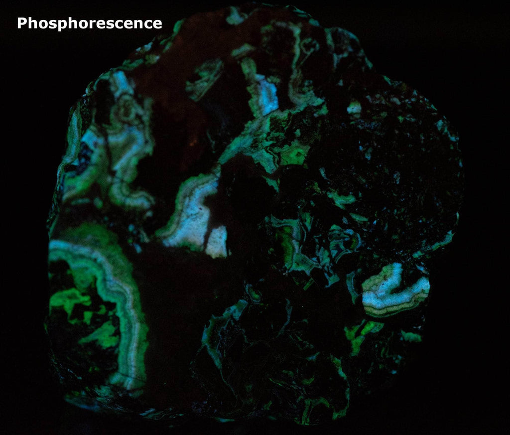 Phosphorescent Willemite, Calcite and Unknowns from Australia