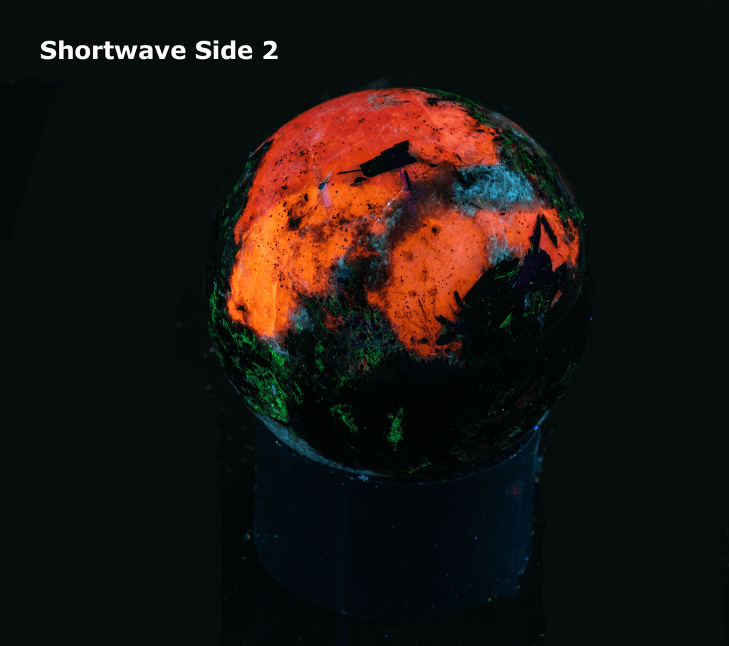 Fluorescent Sodalite Hackmanite Sphere from Greenland with Tenebrescence