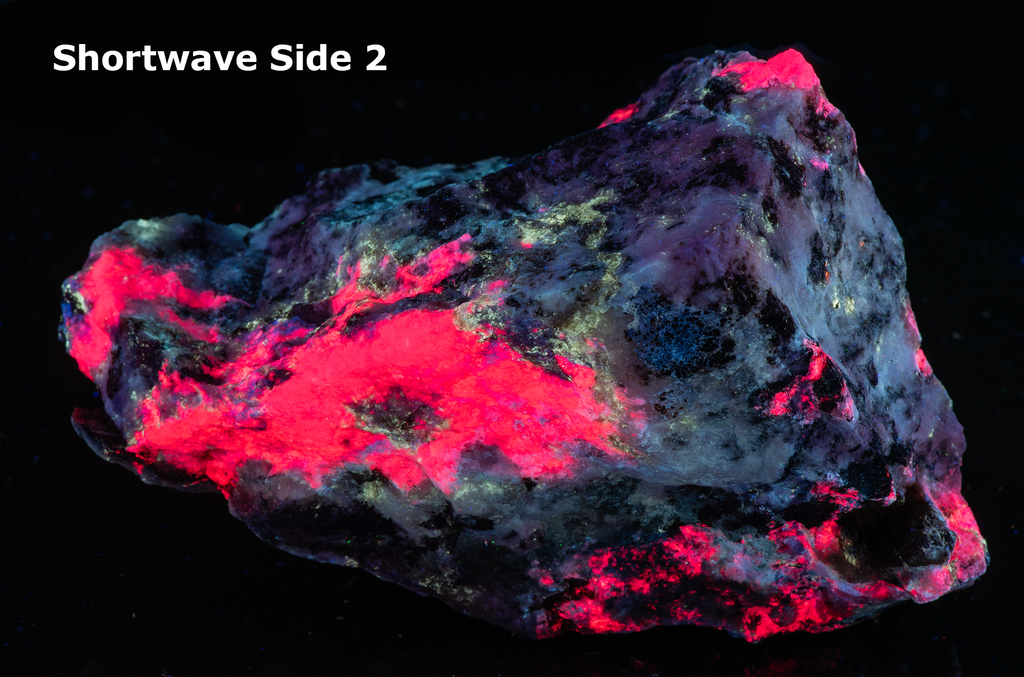gem tugtupite and polylithionite mineral specimen from greenland