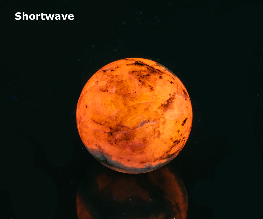 Fluorescent Sodalite Hackmanite Sphere from Greenland with Tenebrescence