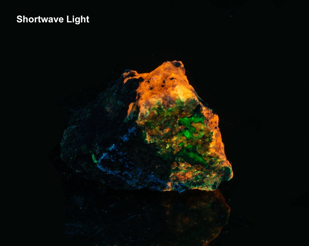 A piece of green sodalite brightly fluorescent under all wavelengths. 