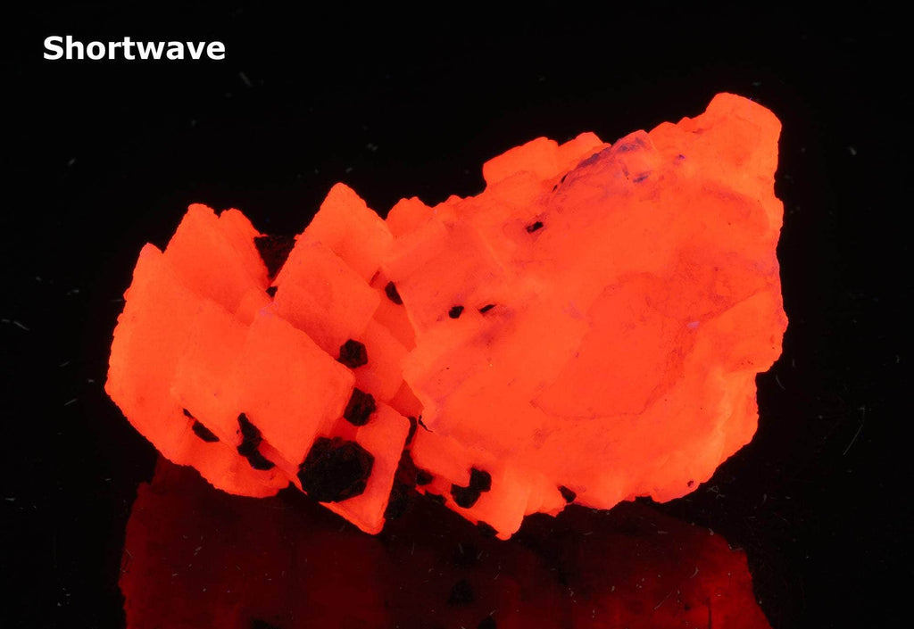 Fluorescent Manganocalcite, Pyrite, Tetrahedrite From Peru