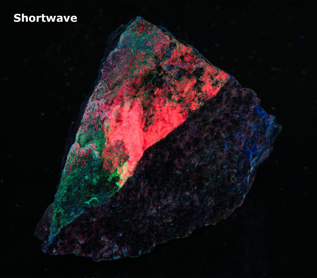 very tenebrescent piece of tugtupite from greenland