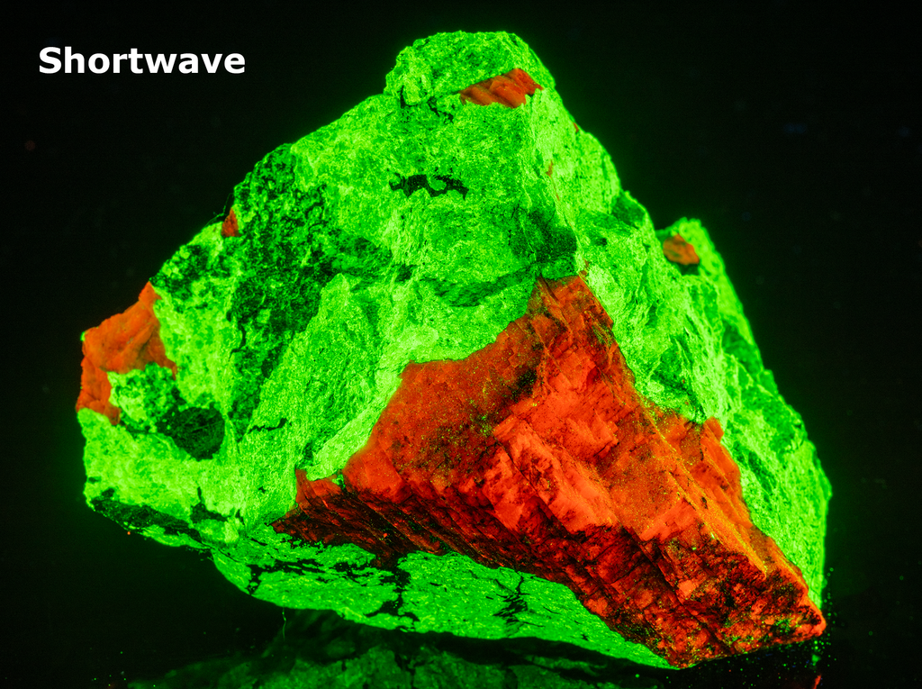 Fluorescent Willemite, Calcite from Franklin, New Jersey