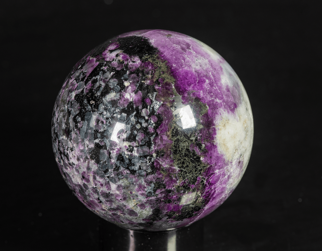 Very Rare Sodalite (Hackmanite), Leucophanite Sphere from Greenland