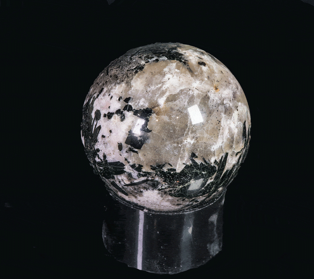 Fluorescent Sodalite Hackmanite Sphere from Greenland with Tenebrescence