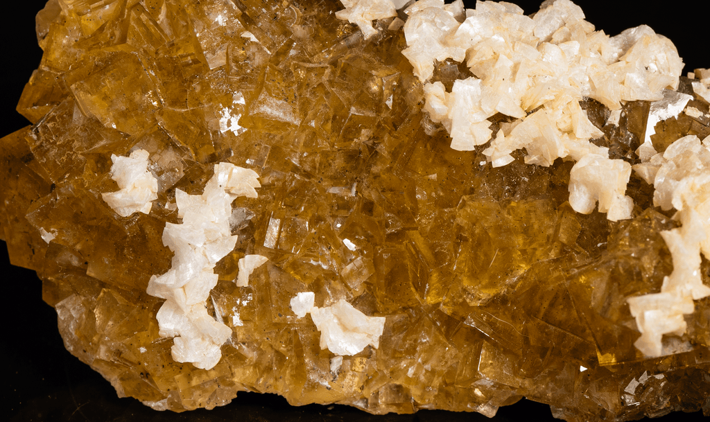 fluorescent yellow fluorite crystals from spain